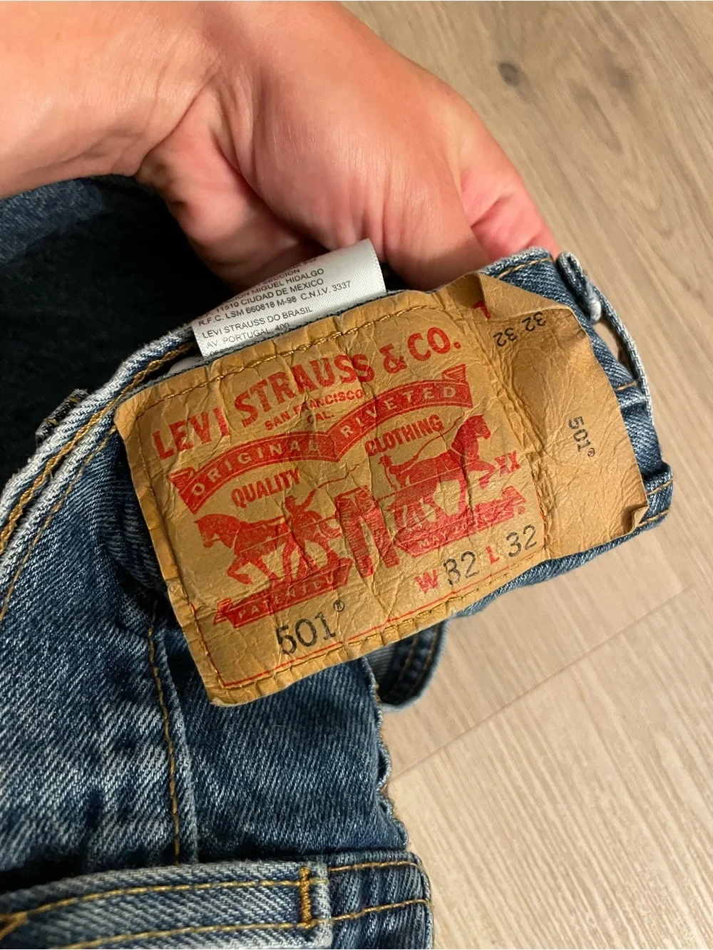 Classic Men's 501 Blue Denim Jeans